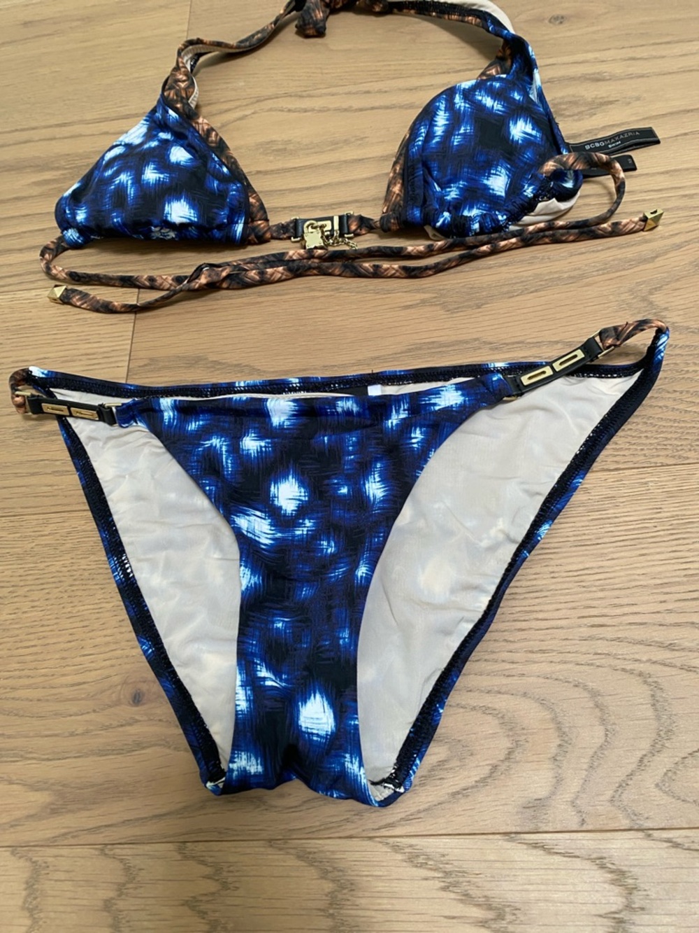 BCBGMaxAzria Bikini Set With Gold Accents - Picture 5 of 14